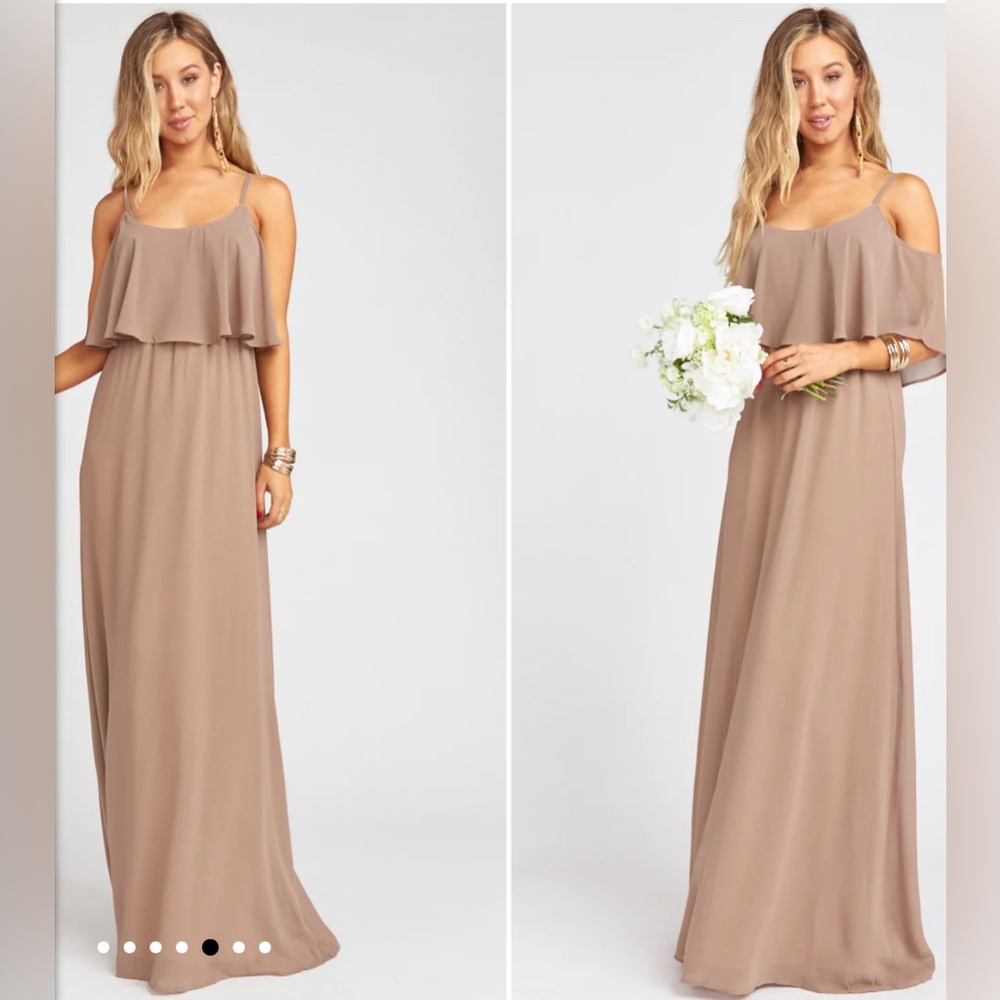 Show Me Your Mumu Caitlin Dune Chiffon Maxi Bridesmaid Dress